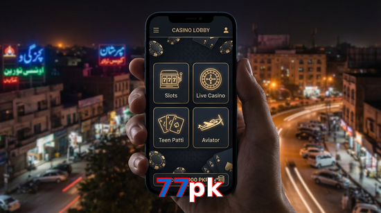 Main screen of 77Pk app page for PK players