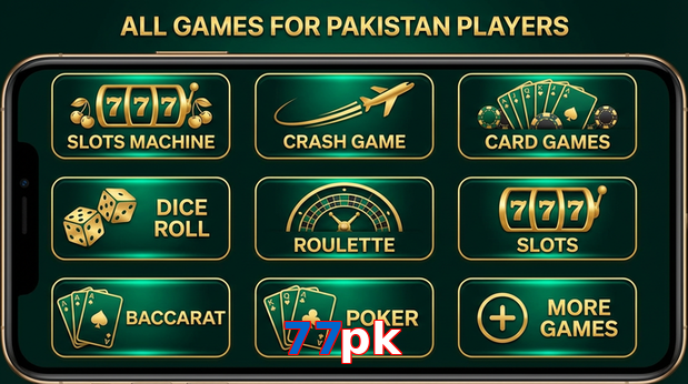 Main screen of 77Pk games page for PK players