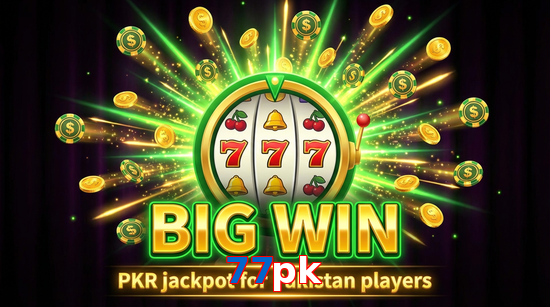 Big win animation on 77Pk slot game